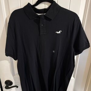 BRAND NEW WITH TAGS HOLLISTER Black Polo Shirt XL